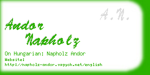 andor napholz business card